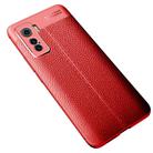 For VIVO IQOO 5 Litchi Texture TPU Shockproof Case(Red) - 2