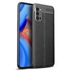 For OPPO Reno4 4G  Litchi Texture TPU Shockproof Case(Black) - 1