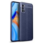 For OPPO Reno4 4G  Litchi Texture TPU Shockproof Case(Navy Blue) - 1