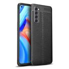 For OPPO Reno4 Pro 4G  Litchi Texture TPU Shockproof Case(Black) - 1