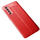 For OPPO Reno4 Pro 4G  Litchi Texture TPU Shockproof Case(Red) - 2