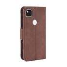 For Google Pixel 4a 4G Wallet Style Skin Feel Calf Pattern Leather Case with Separate Card Slot(Brown) - 4
