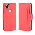 For Google Pixel 4a 4G Wallet Style Skin Feel Calf Pattern Leather Case with Separate Card Slot(Red) - 1