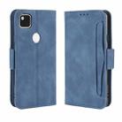 For Google Pixel 4a 4G Wallet Style Skin Feel Calf Pattern Leather Case with Separate Card Slot(Blue) - 1