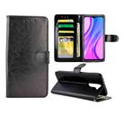 For Xiaomi Redmi 9 Crazy Horse Texture Leather Horizontal Flip Protective Case with Holder & Card Slots & Wallet & Photo Frame(Black) - 1