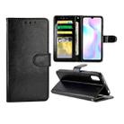 For Xiaomi Redmi 9A Crazy Horse Texture Leather Horizontal Flip Protective Case with Holder & Card Slots & Wallet & Photo Frame(Black) - 1