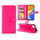 For Xiaomi Redmi 9C Crazy Horse Texture Leather Horizontal Flip Protective Case with Holder & Card Slots & Wallet & Photo Frame(Magenta) - 1