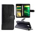 For Nokia C1 Crazy Horse Texture Leather Horizontal Flip Protective Case with Holder & Card Slots & Wallet & Photo Frame(Black) - 1