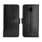 For Nokia C1 Crazy Horse Texture Leather Horizontal Flip Protective Case with Holder & Card Slots & Wallet & Photo Frame(Black) - 2