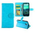 For Nokia C1 Crazy Horse Texture Leather Horizontal Flip Protective Case with Holder & Card Slots & Wallet & Photo Frame(baby Blue) - 1