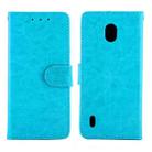 For Nokia C1 Crazy Horse Texture Leather Horizontal Flip Protective Case with Holder & Card Slots & Wallet & Photo Frame(baby Blue) - 2