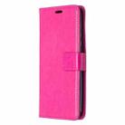 For Motorola Moto E6s (2020) Crazy Horse Texture Horizontal Flip Leather Case with Holder & Card Slots & Wallet & Photo Frame(Rose) - 3