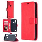 For Motorola Moto E6s (2020) Crazy Horse Texture Horizontal Flip Leather Case with Holder & Card Slots & Wallet & Photo Frame(Red) - 2