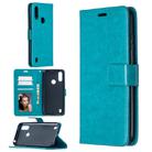 For Motorola Moto E6s (2020) Crazy Horse Texture Horizontal Flip Leather Case with Holder & Card Slots & Wallet & Photo Frame(Blue) - 2