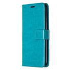 For Motorola Moto E6s (2020) Crazy Horse Texture Horizontal Flip Leather Case with Holder & Card Slots & Wallet & Photo Frame(Blue) - 3