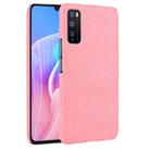 For Huawei Enjoy Z/Enjoy 20 Pro Shockproof Crocodile Texture PC + PU Case(Pink) - 1