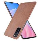 For Huawei Enjoy Z/Enjoy 20 Pro Shockproof Crocodile Texture PC + PU Case(Brown) - 2