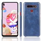 For LG K51S Shockproof Litchi Texture PC + PU Case(Blue) - 1