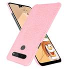 For LG K41S Shockproof Crocodile Texture PC + PU Case(Pink) - 2