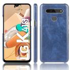 For LG K41S Shockproof Litchi Texture PC + PU Case(Blue) - 1