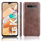 For LG K41S Shockproof Litchi Texture PC + PU Case(Brown) - 1