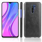 For Xiaomi Redmi 9 Shockproof Litchi Texture PC + PU Case(Black) - 1