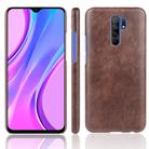 For Xiaomi Redmi 9 Shockproof Litchi Texture PC + PU Case(Brown) - 1