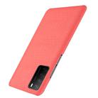 For Huawei Honor Play4 Shockproof Crocodile Texture PC + PU Case(Red) - 3