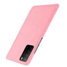 For Huawei Honor Play4 Shockproof Crocodile Texture PC + PU Case(Pink) - 3