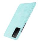 For Huawei Honor Play4 Shockproof Crocodile Texture PC + PU Case(Light green) - 3