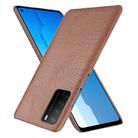 For Huawei Honor Play4 Shockproof Crocodile Texture PC + PU Case(Brown) - 2