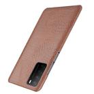 For Huawei Honor Play4 Shockproof Crocodile Texture PC + PU Case(Brown) - 3