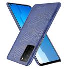 For Huawei Honor Play4 Shockproof Crocodile Texture PC + PU Case(Blue) - 2