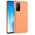 For Huawei Honor Play4 Shockproof Crocodile Texture PC + PU Case(Orange) - 1