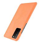 For Huawei Honor Play4 Shockproof Crocodile Texture PC + PU Case(Orange) - 3