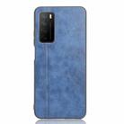 For Huawei Honor Play4 Shockproof Sewing Cow Pattern Skin PC + PU + TPU Case(Blue) - 2