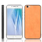 For Vivo V5/Y67 Shockproof Sewing Cow Pattern Skin PC + PU + TPU Case(Orange) - 1