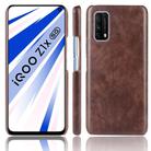 For Vivo Z1x  Shockproof Litchi Texture PC + PU Case(Brown) - 1