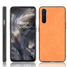 For OnePlus Nord Shockproof Sewing Cow Pattern Skin PC + PU + TPU Case(Orange) - 1