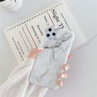 For iPhone 12 Pro Max TPU Smooth Marbled IMD Mobile Phone Case(Snow White F6) - 1