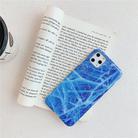 For iPhone 12 / 12 Pro TPU Smooth Marbled IMD Mobile Phone Case(Sapphire Blue F25) - 1