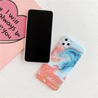 For iPhone 12 / 12 Pro TPU Smooth Marbled IMD Mobile Phone Case(Sapphire Blue F25) - 3