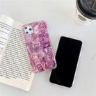 For iPhone 12 / 12 Pro TPU Smooth Marbled IMD Mobile Phone Case(Purple Stone F11) - 3
