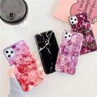 For iPhone 12 / 12 Pro TPU Smooth Marbled IMD Mobile Phone Case(Purple Stone F10) - 2