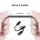 ENKAY ENK-AT104 8 Pin to Dual 8 Pin Charging Listen to Songs Aluminum Alloy Adapter Conversion Cable(Black) - 2