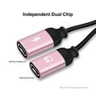 ENKAY ENK-AT104 8 Pin to Dual 8 Pin Charging Listen to Songs Aluminum Alloy Adapter Conversion Cable(Rose Gold) - 2