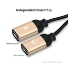 ENKAY ENK-AT104 8 Pin to Dual 8 Pin Charging Listen to Songs Aluminum Alloy Adapter Conversion Cable(Gold) - 2