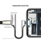 ENKAY ENK-AT102 8 Pin to 8 Pin Charging + 8 Pin Audio Interfaces Charging and Listening to Songs Zinc Alloy Adapter Converter(Dark Grey) - 2