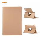ENKAY for Samsung Galaxy Tab S8 / Galaxy Tab S7 11.0 T870 / T875 ENK-8012 360 Degree Rotation Litchi Texture Horizontal Flip PU Leather Smart Case with Holder & Sleep / Wake-up(Gold) - 1
