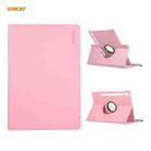 ENKAY for Samsung Galaxy Tab S8 / Galaxy Tab S7 11.0 T870 / T875 ENK-8012 360 Degree Rotation Litchi Texture Horizontal Flip PU Leather Smart Case with Holder & Sleep / Wake-up(Pink) - 1